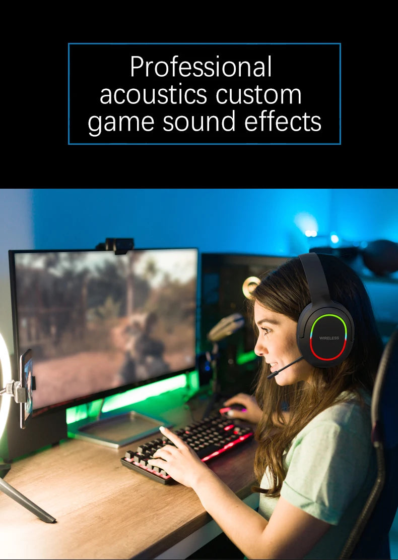 Bluetooth Headphone Headset V5.1 Foldable Wireless Earphone