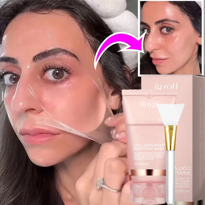 Collagen Peel Off Mask Deeply Hydrating Moisturizing Night Wrapping Mask