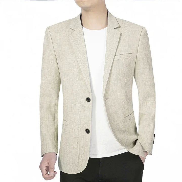 New Men's Suit Jacket Thin Blazers Spring Autumn Solid Business Casual