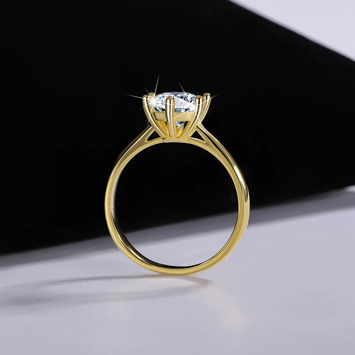s925 silver moissanite ring, fashionable and simple design
