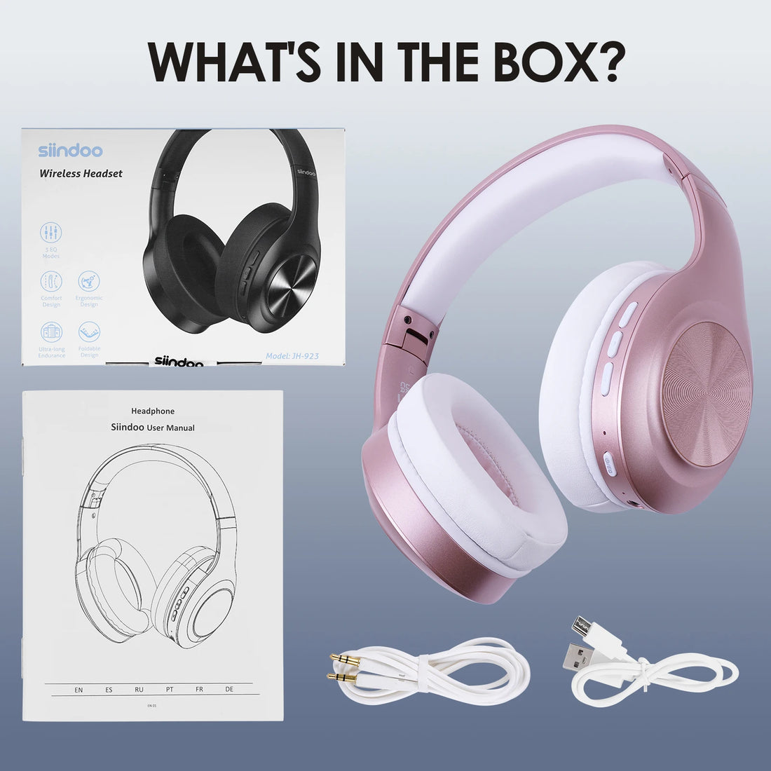 Siindoo Foldable Wireless Headsets 4 Colors Over Ear Bluetooth