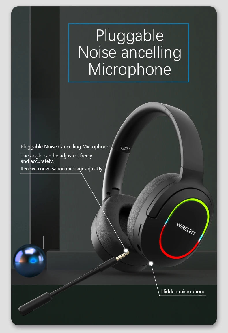 Bluetooth Headphone Headset V5.1 Foldable Wireless Earphone