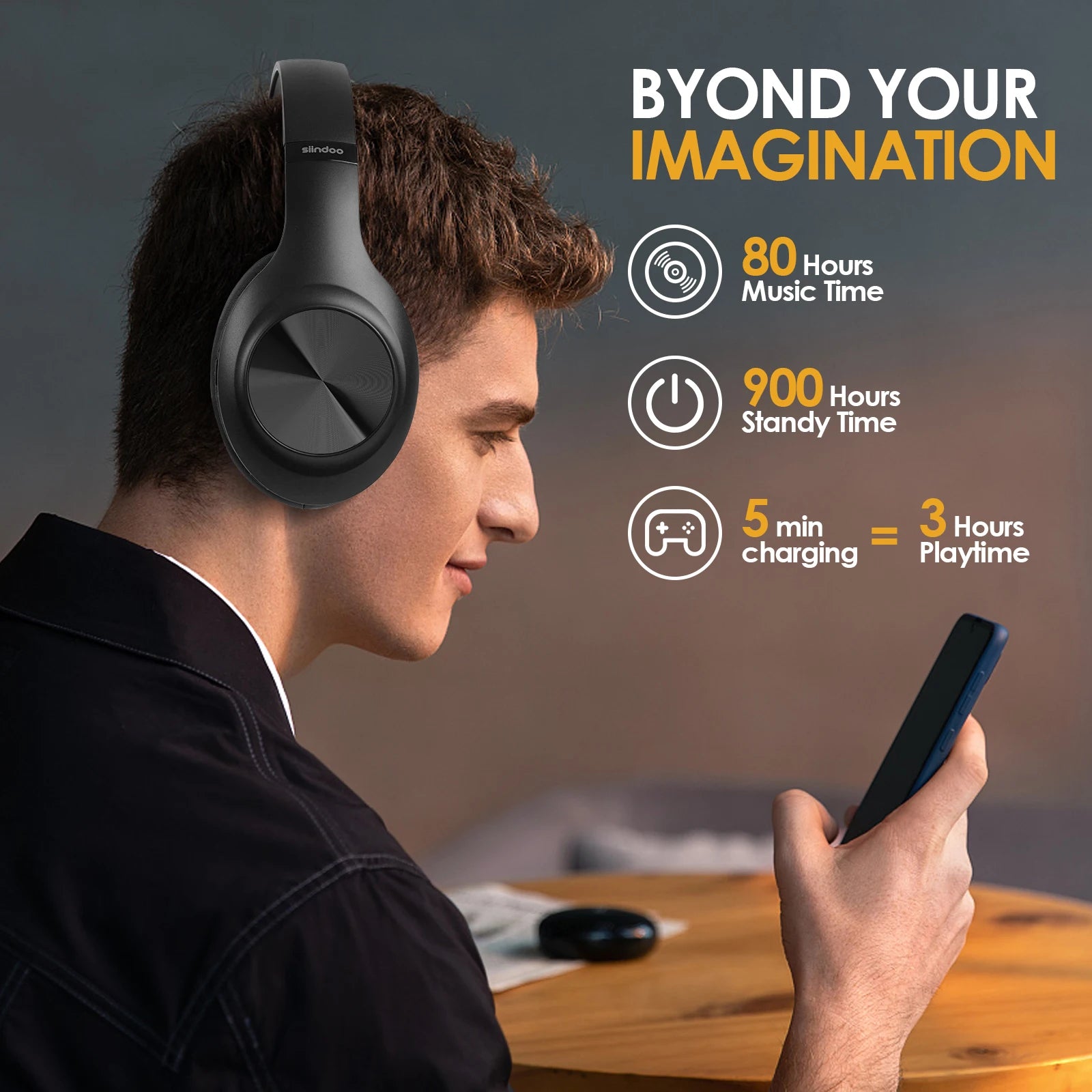 Siindoo Foldable Wireless Headsets 4 Colors Over Ear Bluetooth