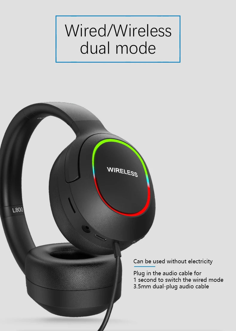 Bluetooth Headphone Headset V5.1 Foldable Wireless Earphone