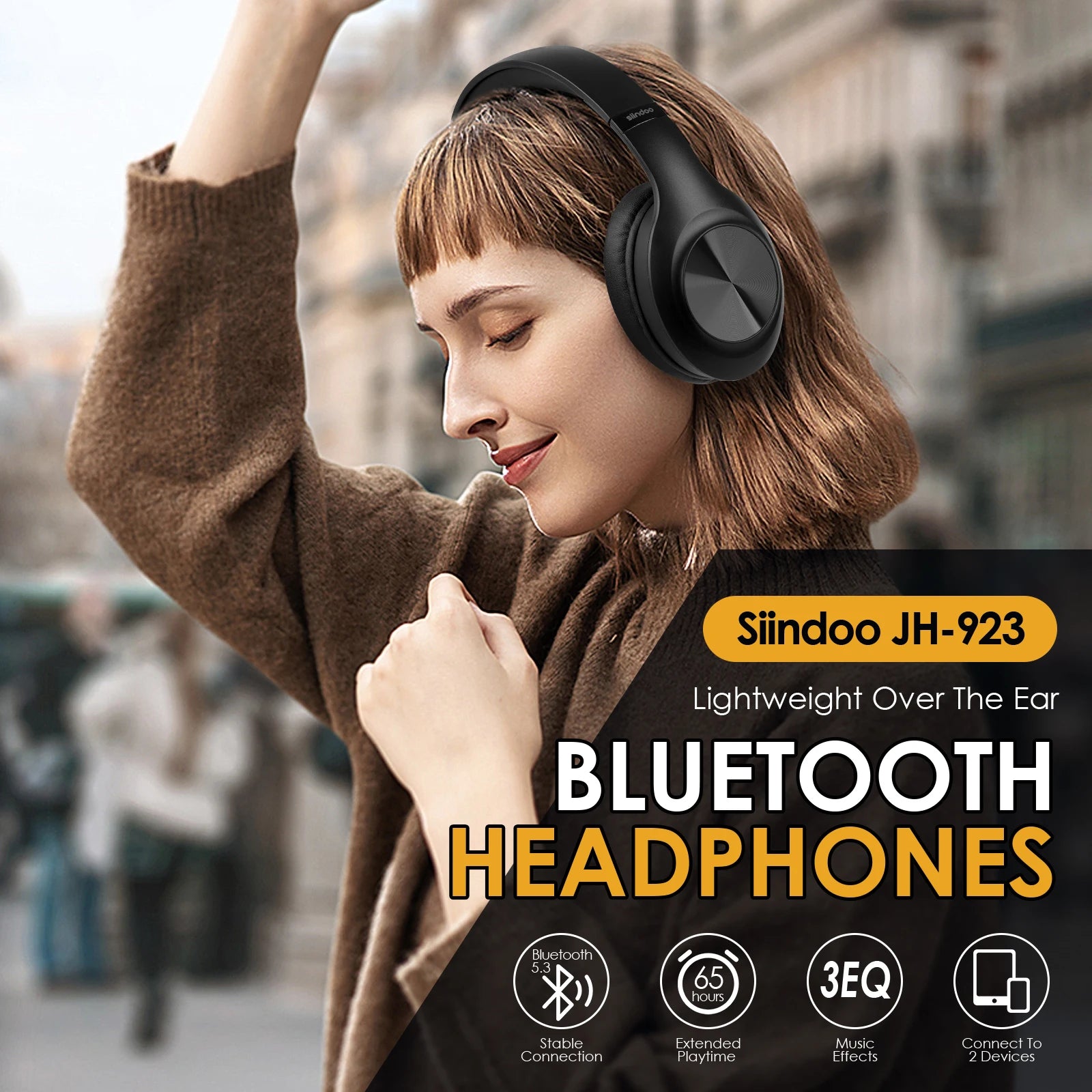 Siindoo Foldable Wireless Headsets 4 Colors Over Ear Bluetooth