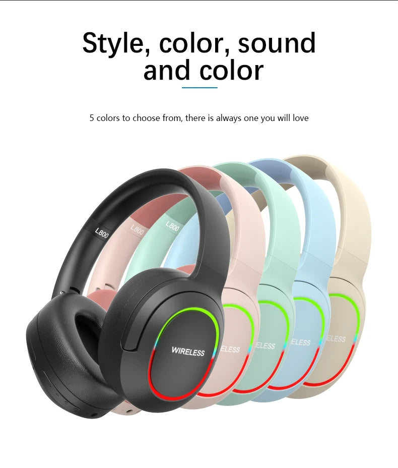 Bluetooth Headphone Headset V5.1 Foldable Wireless Earphone