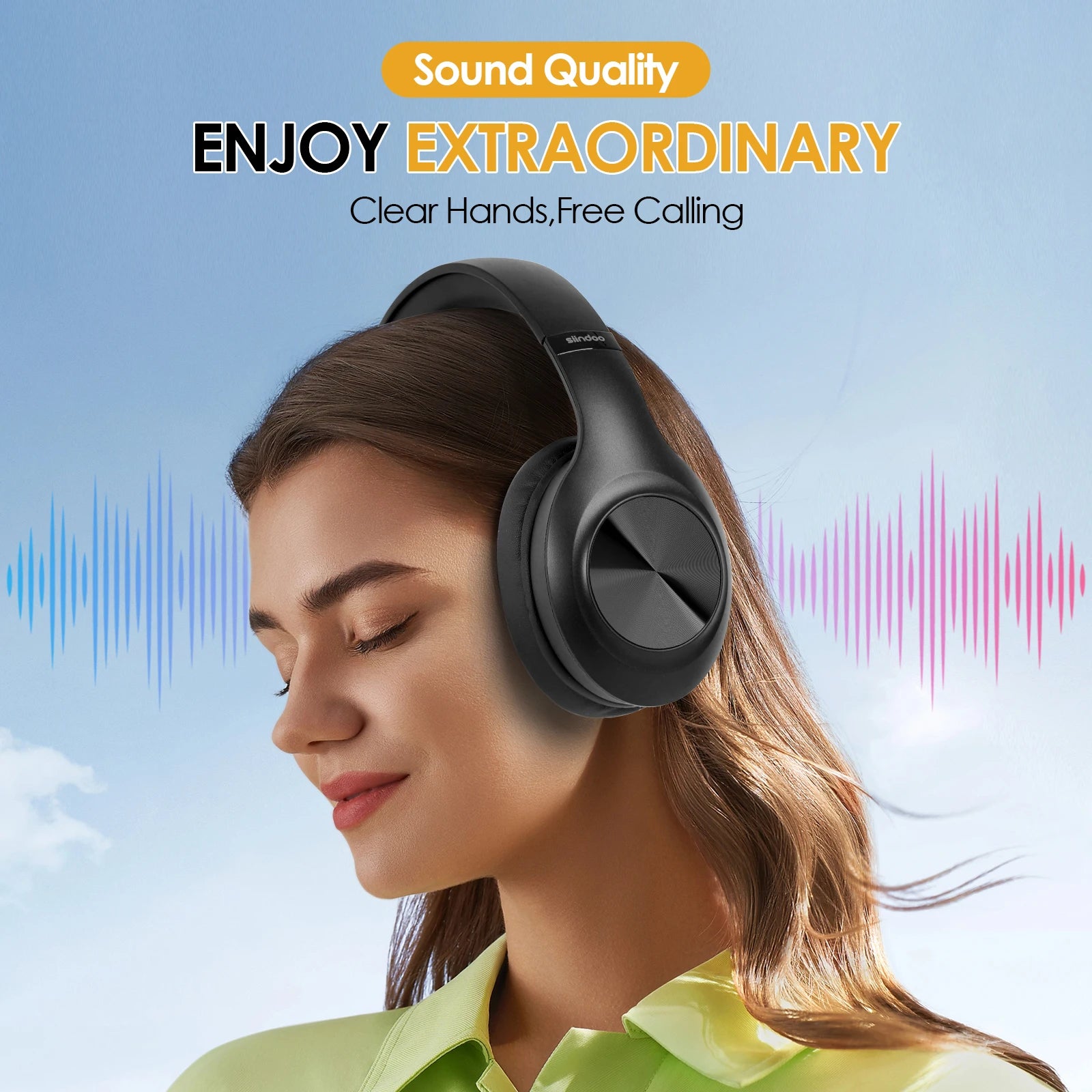 Siindoo Foldable Wireless Headsets 4 Colors Over Ear Bluetooth
