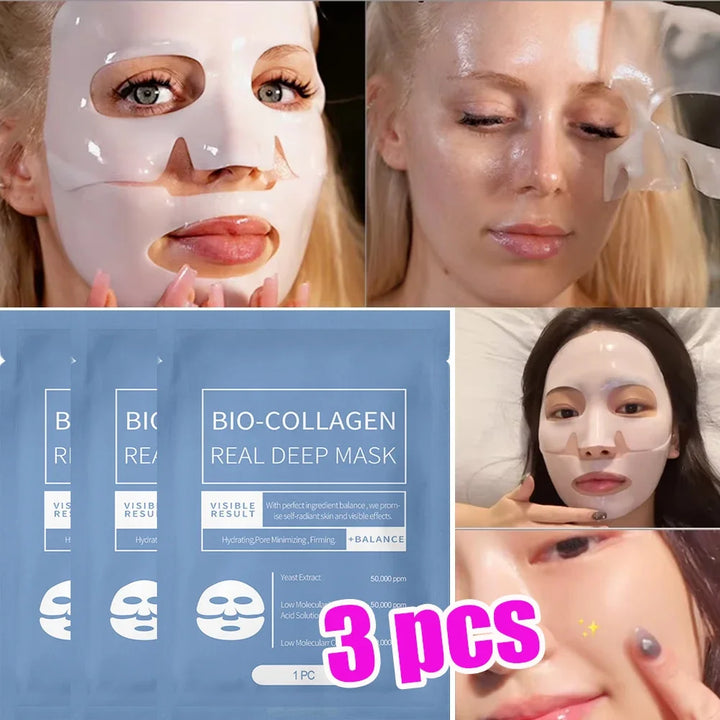 1/3/5/10PCS Bio Collagen Face Mask Anti Wrinkle Fade Face Fine Line