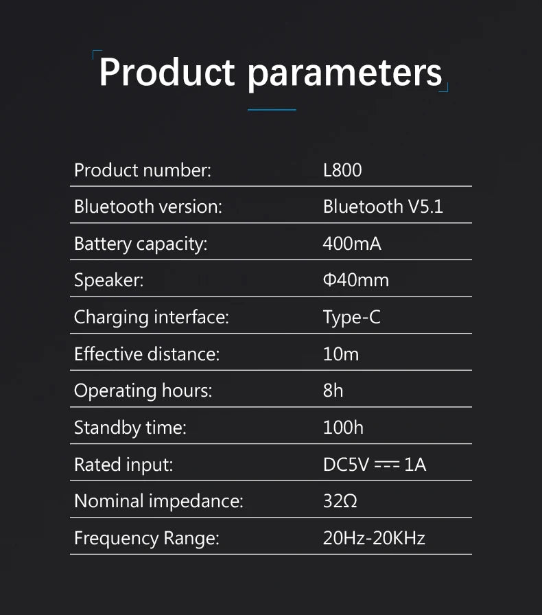 Bluetooth Headphone Headset V5.1 Foldable Wireless Earphone